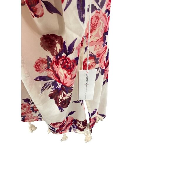 Floral Kimono Cardigan With Tassels 2X Live 4 Truth - Picture 2 of 6